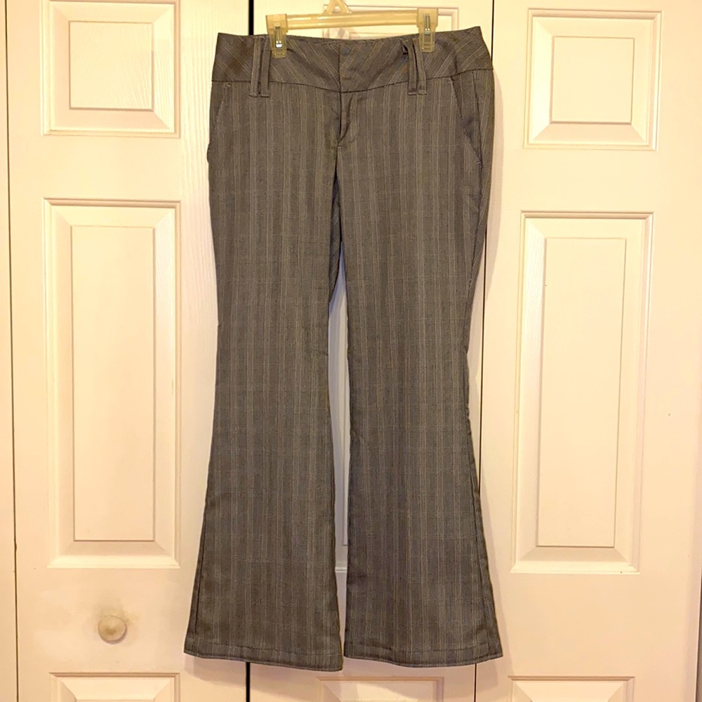 Spacegirly Black & Gray Pattern Dress Pants
